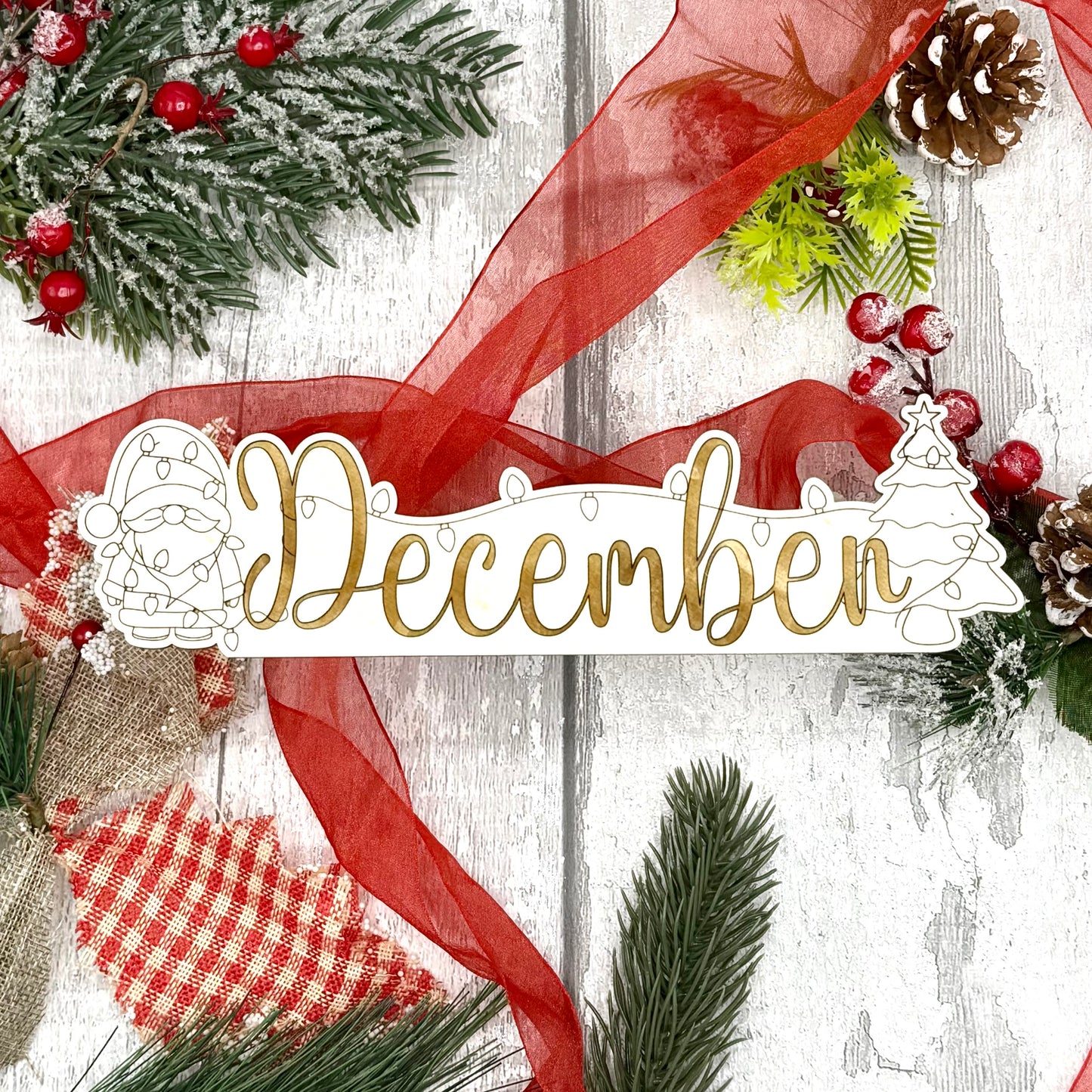 December Calendar Topper - Gnome Design