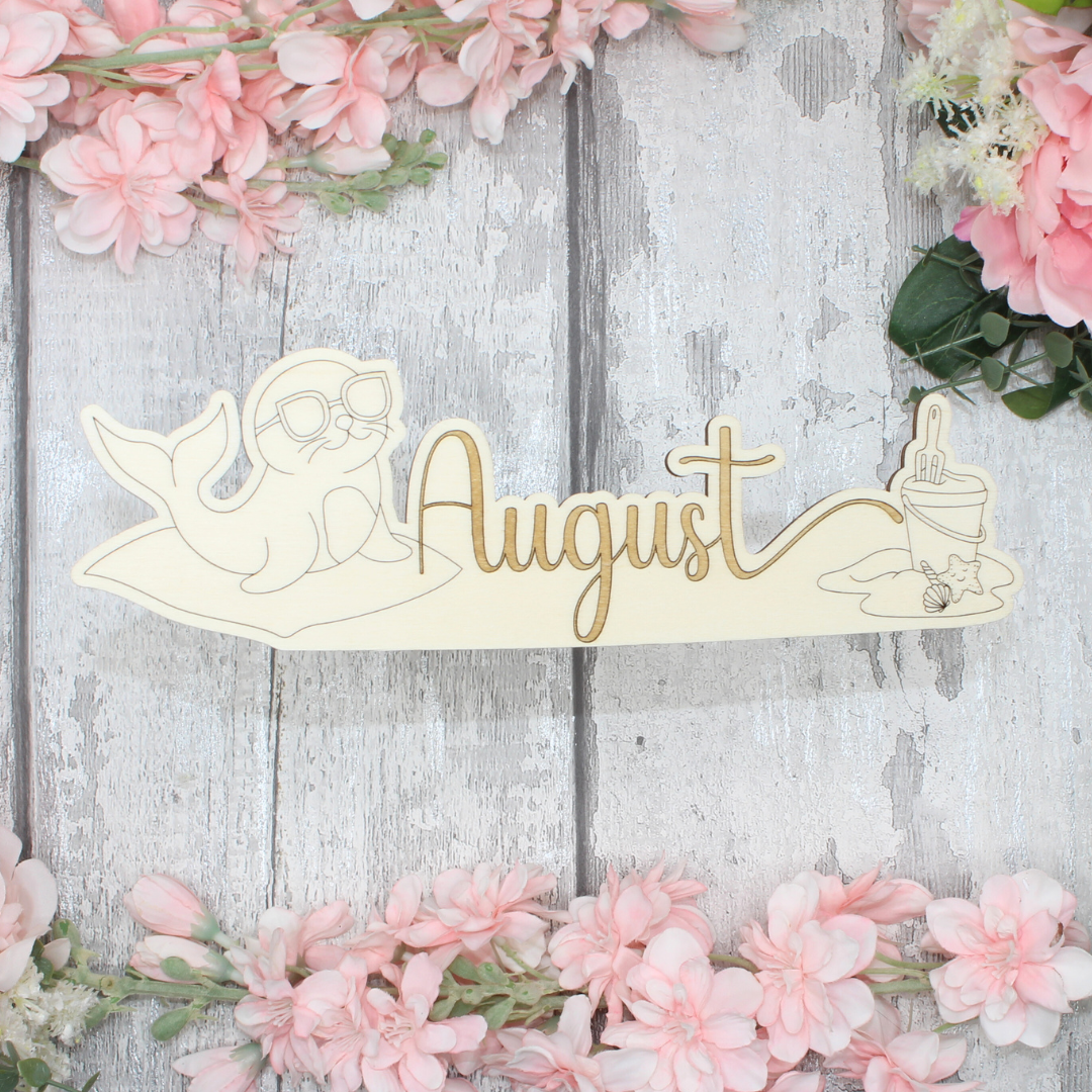 August Calendar Topper - Seal Design