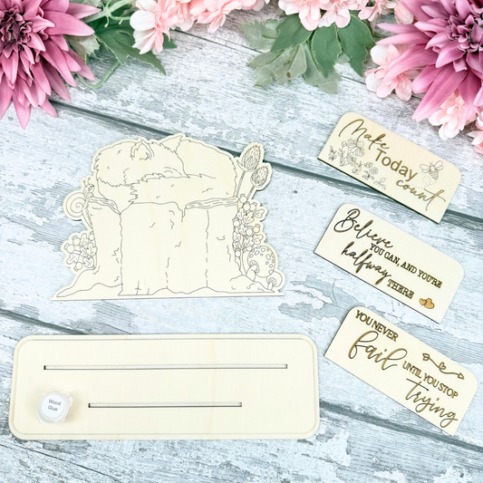 Sleeping Fox Quote Stand