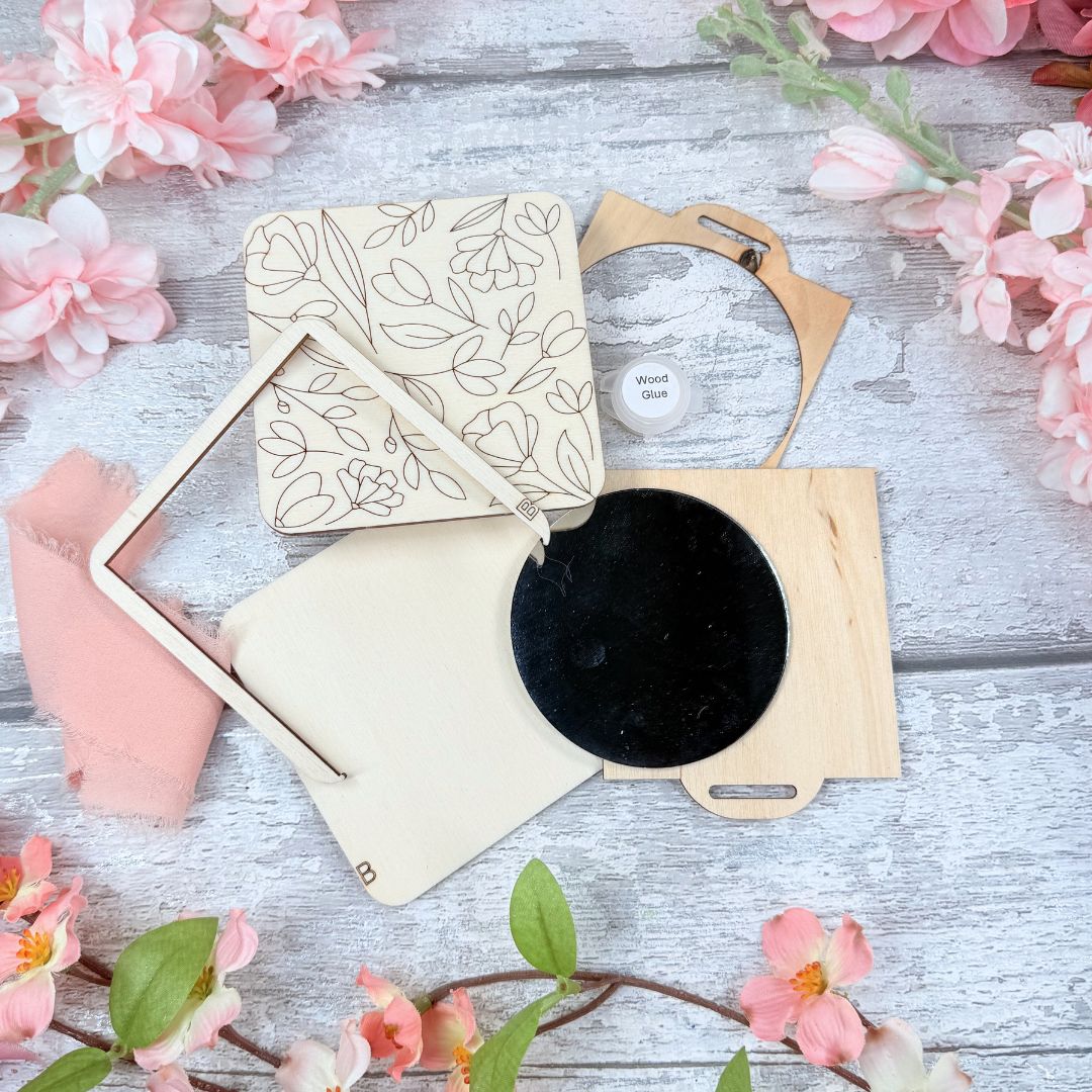 Floral Compact Mirror
