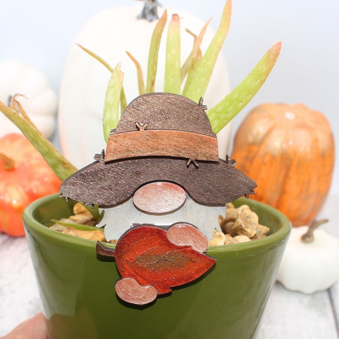 Leaf Gnome Autumn Pot Hanger