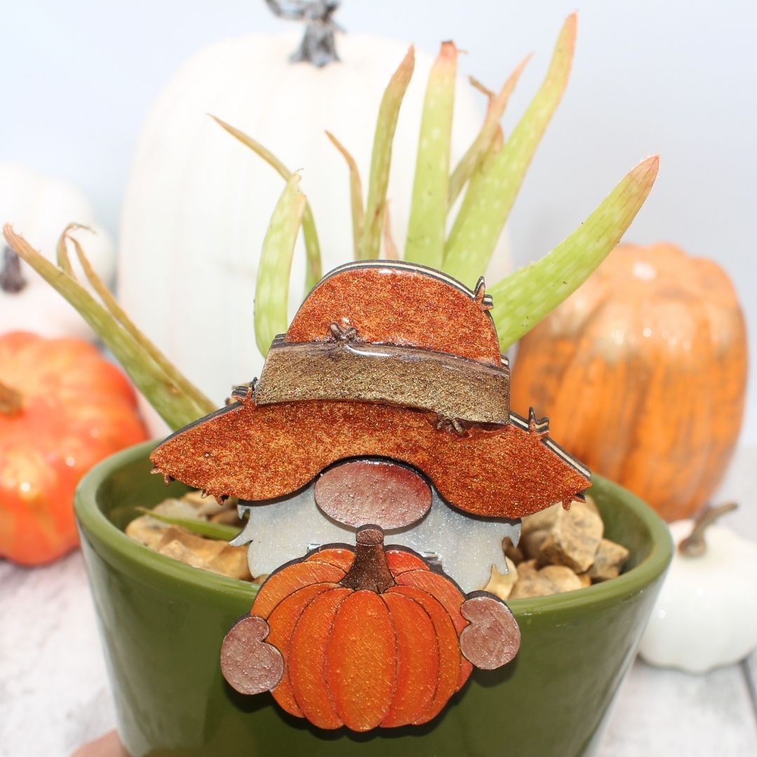 Pumpkin Gnome Autumn Pot Hanger