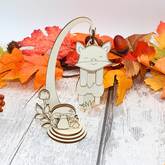 Autumn Wiggly Hanger Trio – Fox, Cat & Highland Cow