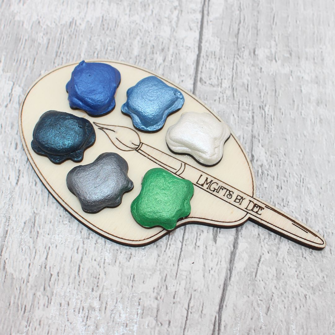 Blue Christmas Shimmer Watercolour Palette (Midi Paint)