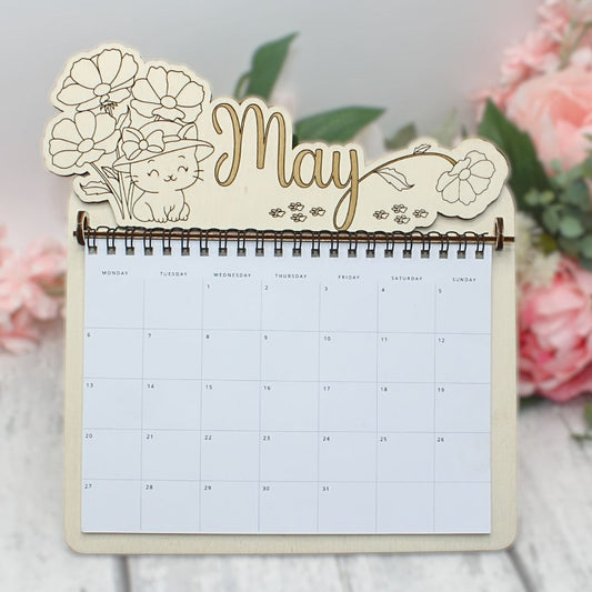 May Calendar Topper - Kitty Design