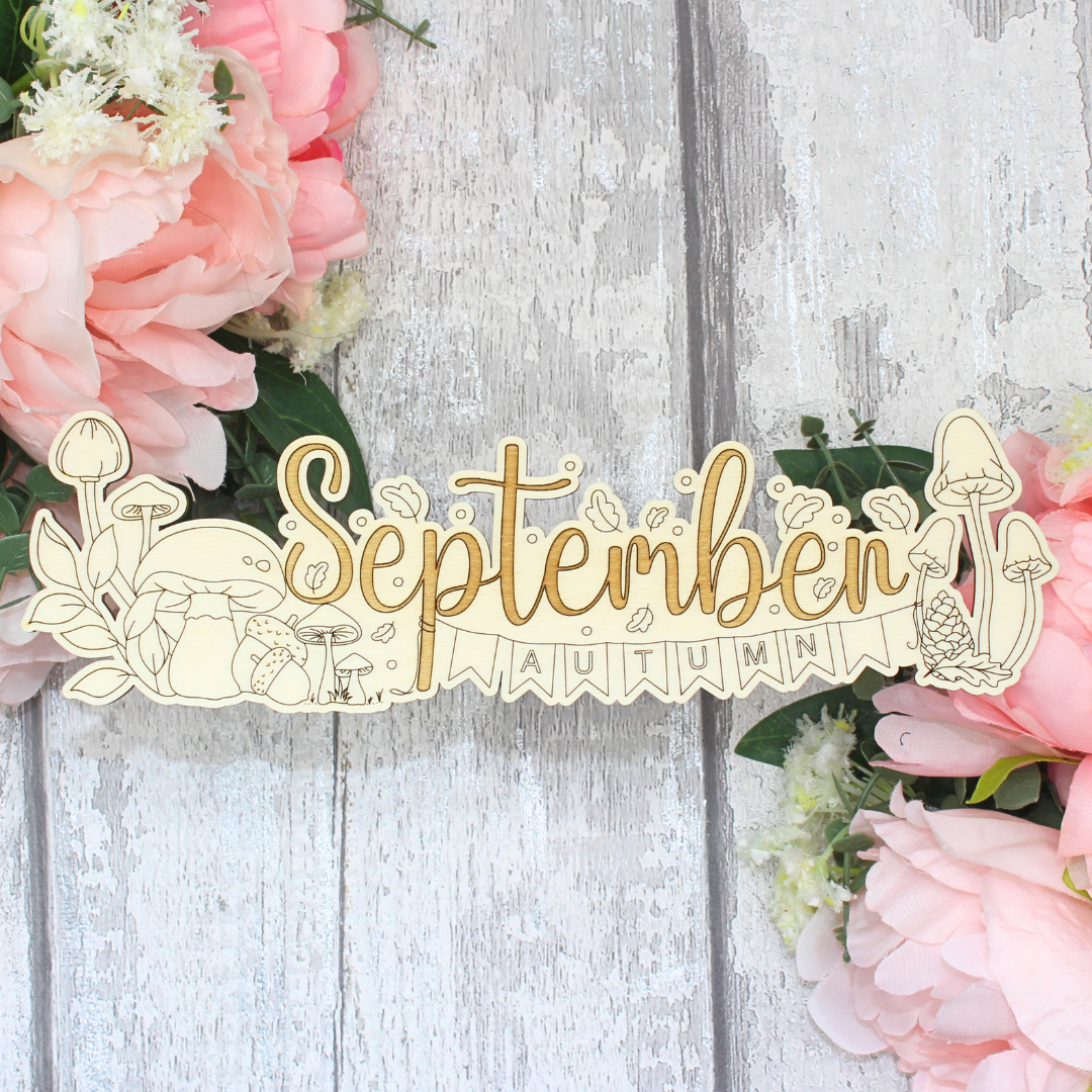 September Calendar Topper - Floral Design