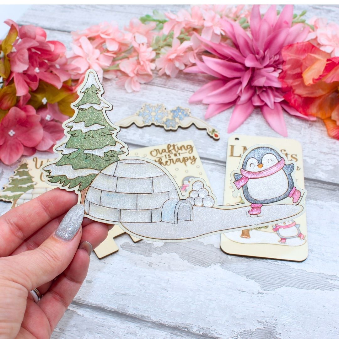 Cute Penguin Clock Face Add on (clock not included)