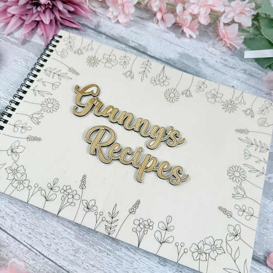 Personalised Floral Recipe Book Craft Kit - (PRE-ORDER)