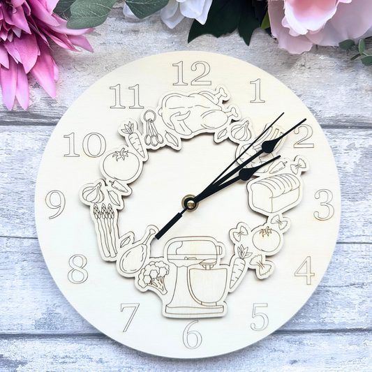 Cosy Kitchen Clock Set - Clock included