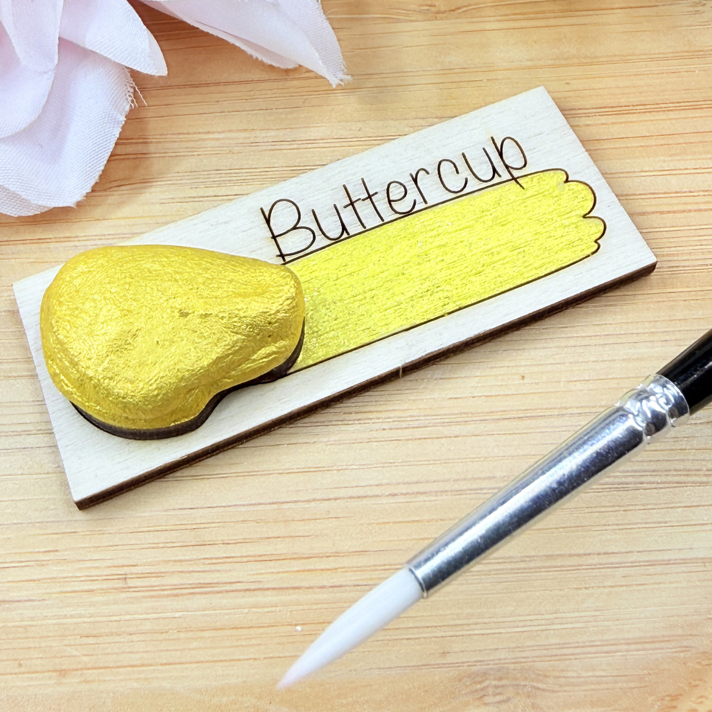 Handmade Shimmer Watercolour Paint - Buttercup