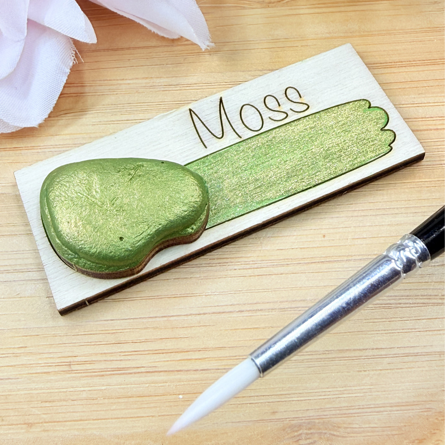 Handmade Shimmer Watercolour Paint - Moss