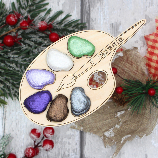 Purple Theme Christmas Paint Palette - Full Size