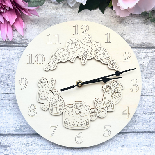 Sweet Treats Clock Set - Clock included