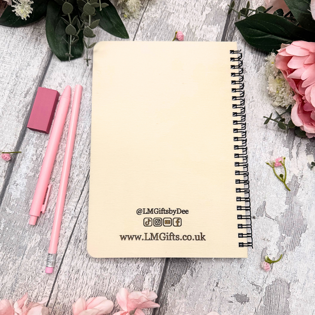 Highland Calm A5 Notebook – Wooden Cover