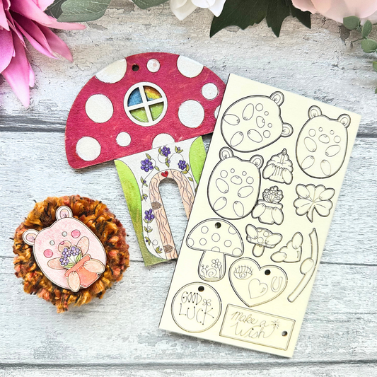 PomPom Hedgie Bagcharm set