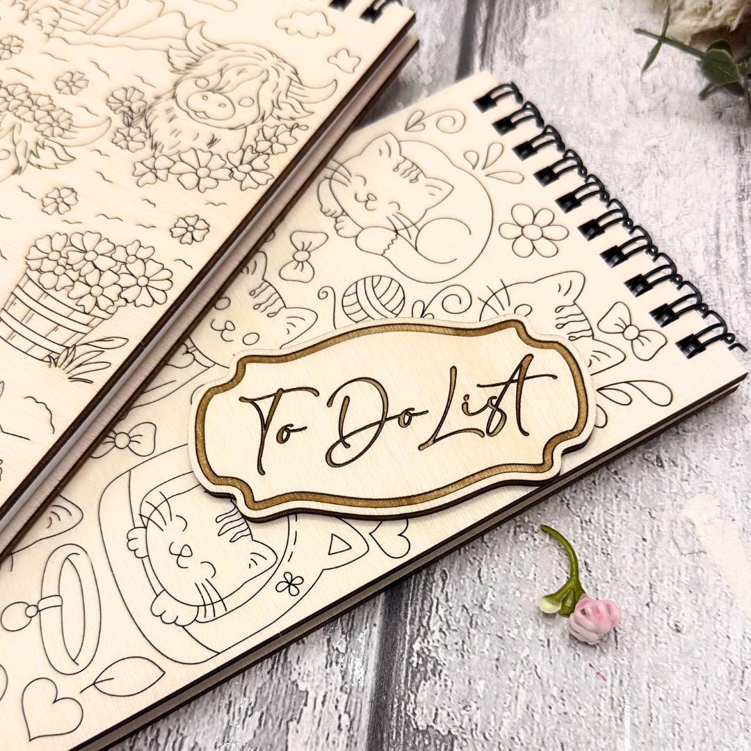 Floral Daydream To-Do List – Paintable Wooden Cover