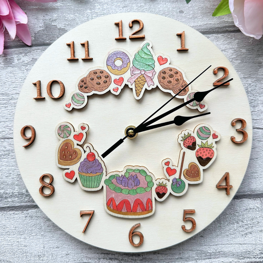 Sweet Treats Clock Set - Clock included