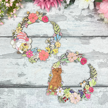 Spring Kitty Cat Clock Face
