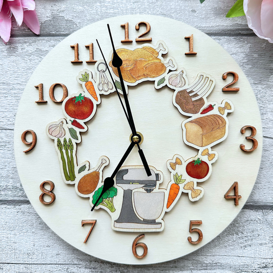 Cosy Kitchen Clock Set - Clock included