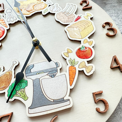 Cosy Kitchen Clock Set - Clock included