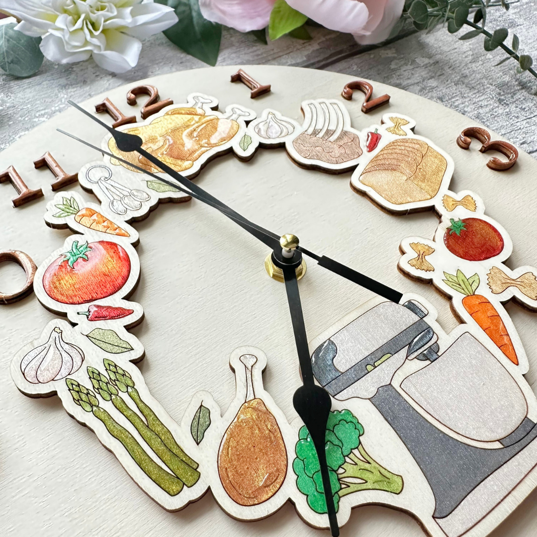 Cosy Kitchen Clock Set - Clock included