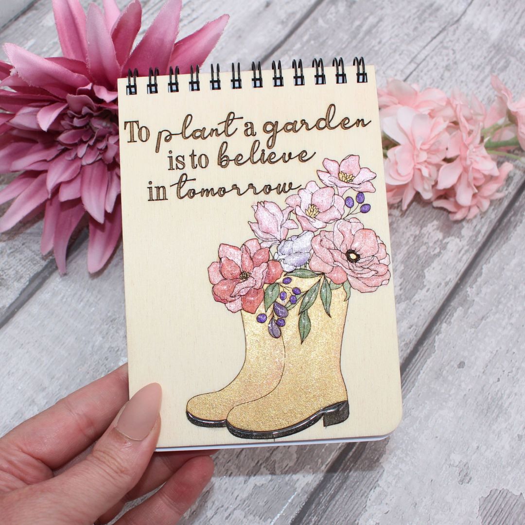 Gardening Boots Design A6 Notebook - Notebook Only