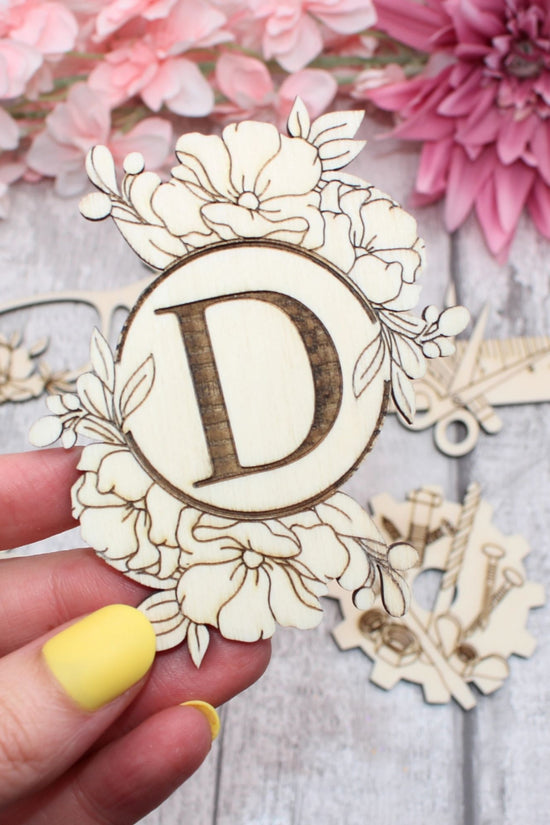 Customized Floral Initial Design