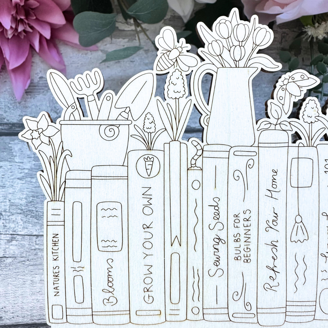 Spring Books & Florals Design – Interchangeable Quote Stand Insert