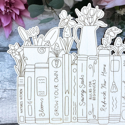 Spring Books & Florals Design – Interchangeable Quote Stand Insert