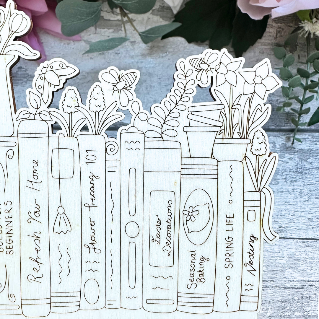 Spring Books & Florals Design – Interchangeable Quote Stand Insert