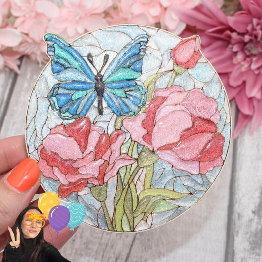 Stained Glass Design - Coaster Size