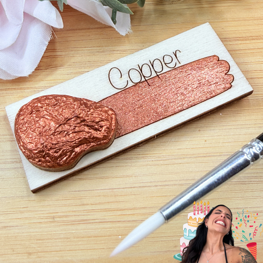 Handmade Shimmer Watercolour Paint - Copper