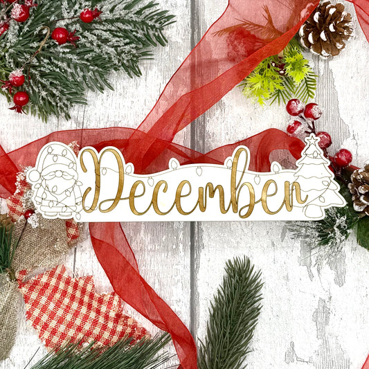 December Calendar Topper - Gnome Design