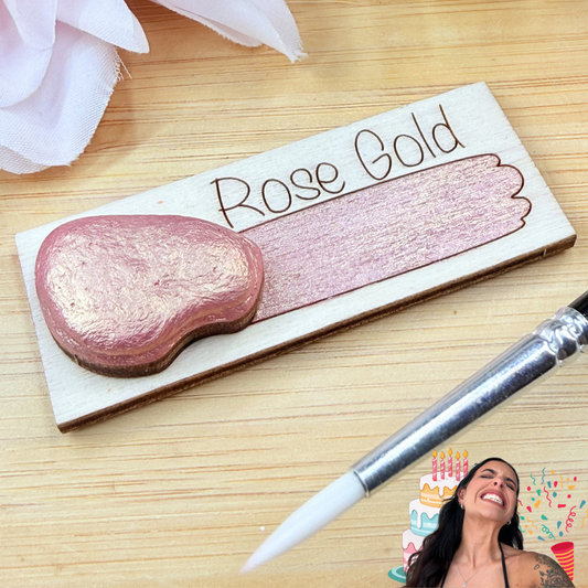 Handmade Shimmer Watercolour Paint - Rose Gold