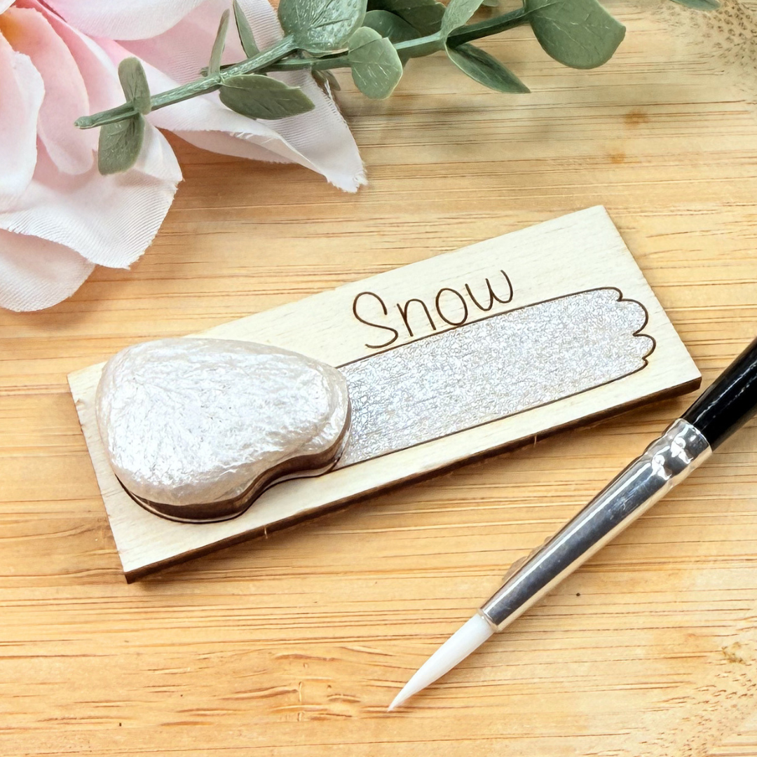Handmade Glitter Watercolour Paint - Snow