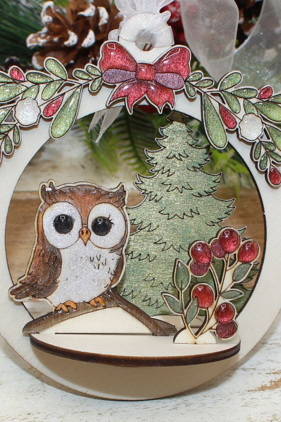 Little Owl 3D Tree Ornament Set