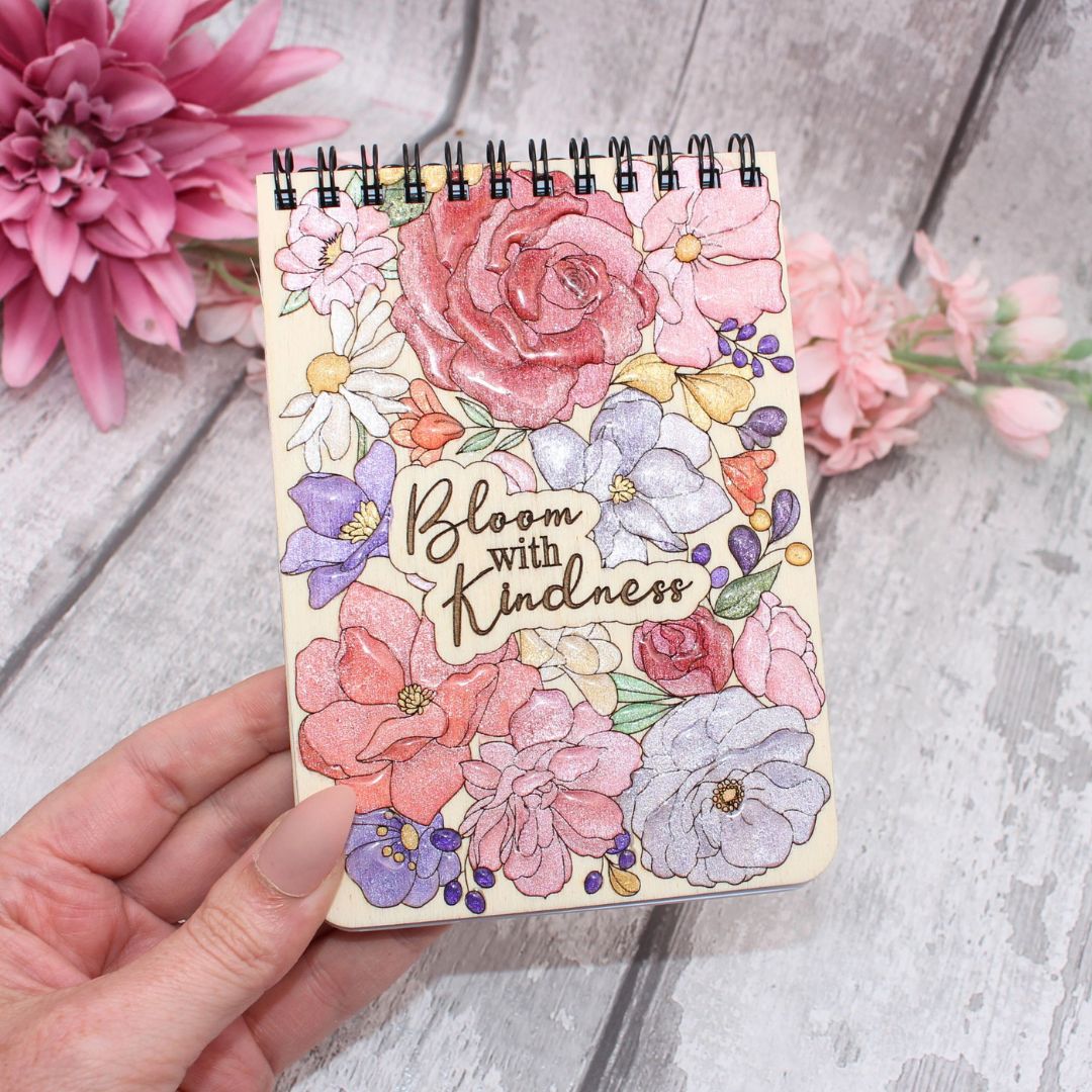 Full Floral Bloom Design A6 Notebook - Notebook Only