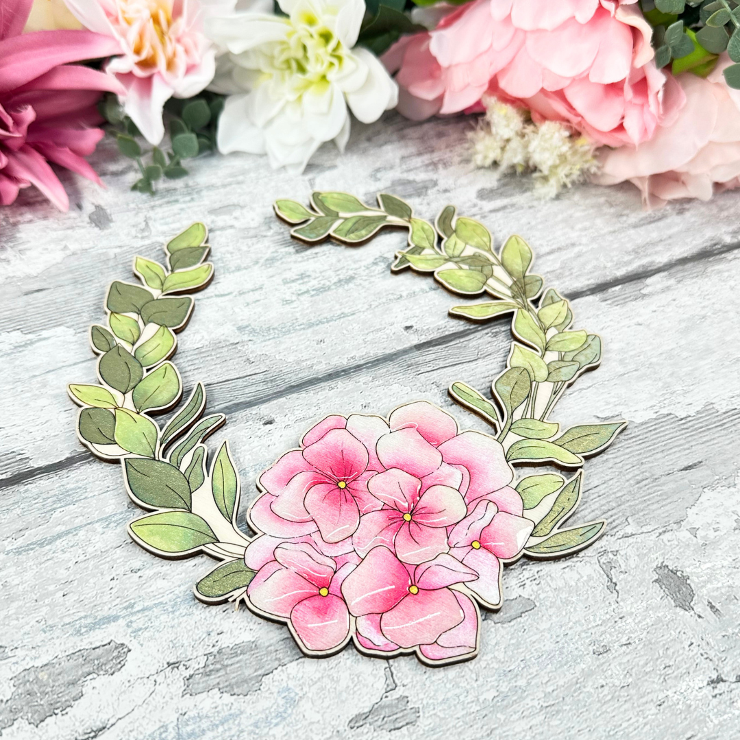 Hydrangea Clock Set - Clock included