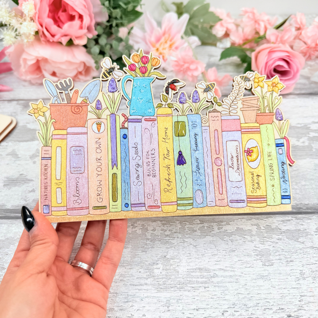 Spring Books & Florals Design – Interchangeable Quote Stand Insert