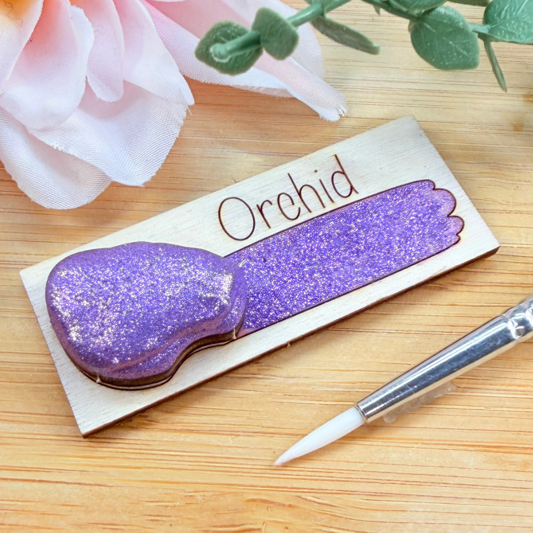 Handmade Glitter Watercolour Paint - Orchid