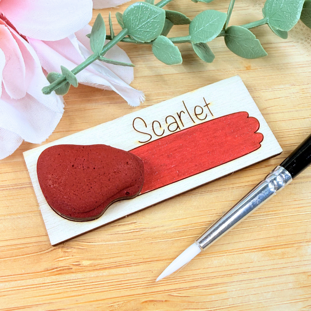 Handmade Glitter Watercolour Paint - Scarlet