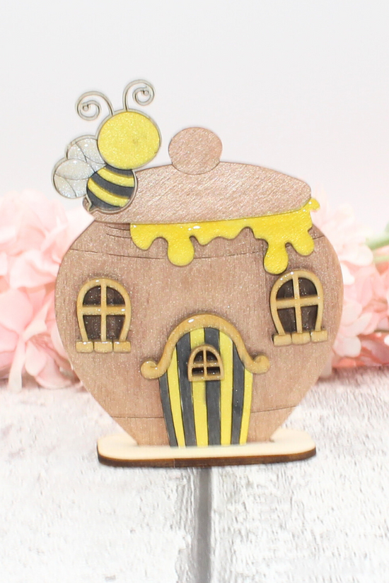 Bee Happy Hives - Paintable Wood Display