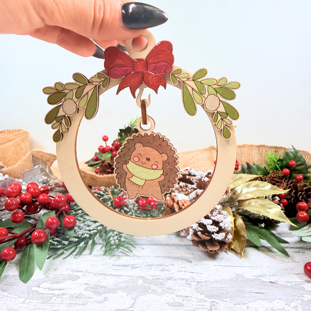 Christmas Dangle Bauble - Hedgy