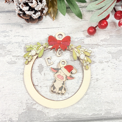 Christmas Dangle Bauble - Cow