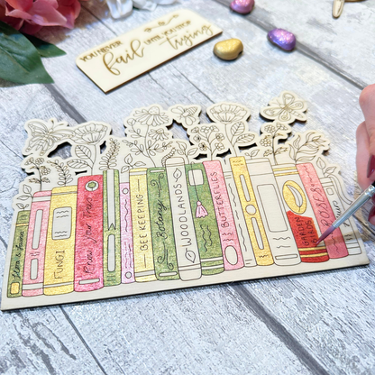 Books & Florals Quote Stand