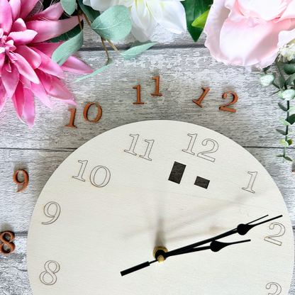 Spring Kitty Cat Clock Set - Clock included