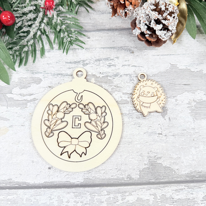 Christmas Dangle Bauble - Hedgy