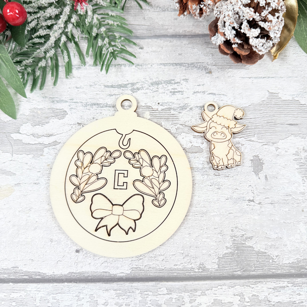Christmas Dangle Bauble - Cow