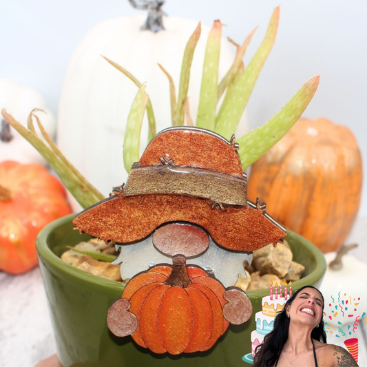 Pumpkin Gnome Autumn Pot Hanger