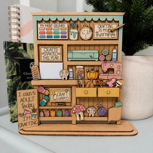 Crafts Started Shelf Tracker